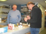 11-4-14 Jerry Johnston watches Paul Dugas painting project.jpg