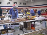 Tom Coulombe, Larry Cannon, dealers & modelers set up.jpg